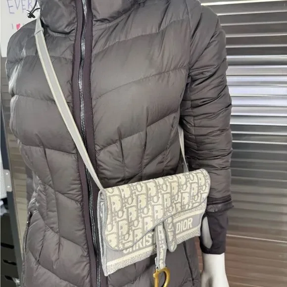 Authentic Dior Saddle Oblique Gray Belt Crossbody Bag - Picture 14 of 14